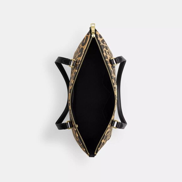 🐆Coach Gallery Tote Bag With Leopard Print - Picture 3 of 10